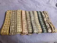 インド刺繍リボン まとめ売り 　10種類 各1.5m 　セット Y1