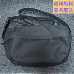 MUJI無印良品　背面ポケット付き　撥水ショルダーバッグ　ブラック