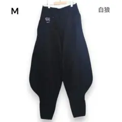 【ホワイトウルフ】メンズ ニッカポッカ 鳶服 M ブラック 春夏秋冬 5082