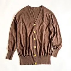 MUSE ドゥーズィエムクラス 金ボタン シルク カシミヤ カーディガン