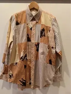 カールヘルム 犬パッチワーク 長袖シャツ