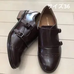 美品　FREAK'S STORE Wモンクストレートチップ　ドレスシューズ