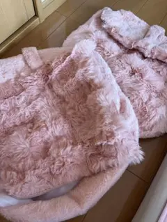ピンク ふわふわ　クッションカバー
