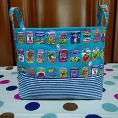 1137ハンドメイド缶詰ポップアメリカン布バスケット小物入れお菓子おやつマスク入