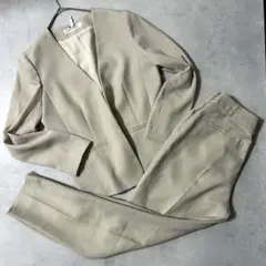 ナチュラルビューティーベーシック スーツ セットアップ パンツ ノーカラー