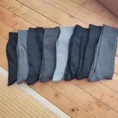 リブ編みソックス８足セット 黒 グレー