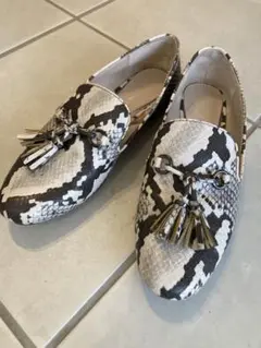 ZARA スネーク柄 ローファー 35