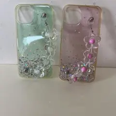 グリッターiPhone13ケース2個セット