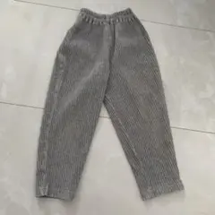 【大人気ビンテージレトロ】bebe リブパンツ　グレー　95