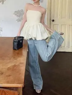 ペプラムビスチェ