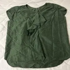 RULE トップス　ティシャツ　チェック柄　シルク