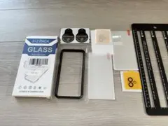 58-43 iPhone 11 ガラス保護フィルム 2枚 カメラフィルム 2