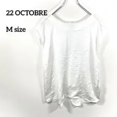 22 OCTOBRE ノースリーブTシャツサテン M a215②