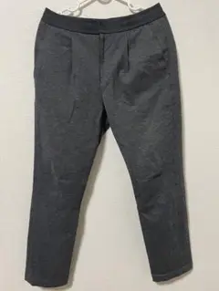 BEAMS グレー スラックス ゴム入りウエスト