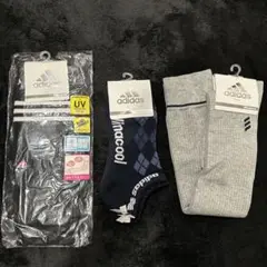 adidas レディース ソックス 22-24cm アームカバー 3点セット