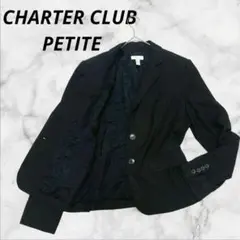 チャータークラブ PETITE◇テーラードジャケット ブラック 黒　オフィス