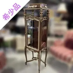【英国】◇アンティークキャビネット◆２段◇ガラス◆鍵付き◇