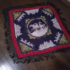 ウール100% 馬の図柄 スカーフ