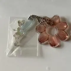ティンカーベル アクリルキーホルダー 花形