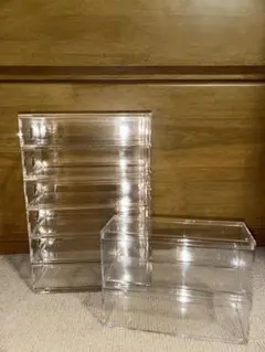 透明アクリル 6段収納ボックスセット