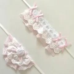 128/ハンドメイドぬい服　ヘッドドレススタイ　ボンネット