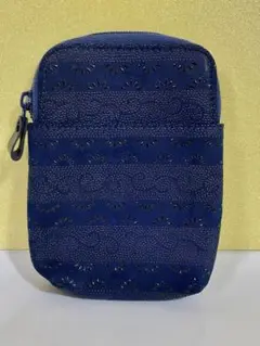 印傳屋 未使用　極美品　小物 ポーチ ネイビー