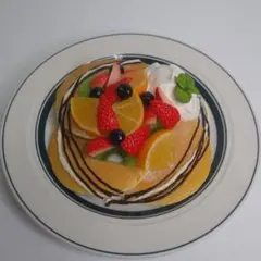 食品サンプル パンケーキ フルーツ デザート 実物大 リアル