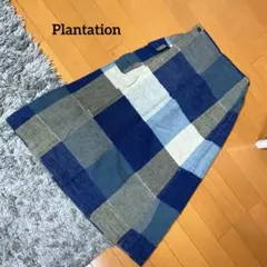 Plantation チェックスカート 巻きスカート　日本製　美品