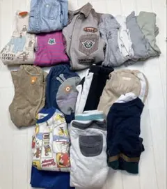 キッズ服　100 男の子　ジョージ　ミキハウス　保育園　秋冬　16点まとめ売り