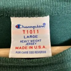 USA製　Champion T1011 ダークグリーン L