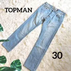 トップマン ストレートデニム ジーンズ レディース 30インチ ライトブルー