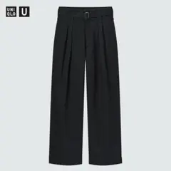 UNIQLO U ベルテッドタックワイドパンツ