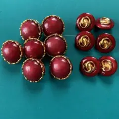 ボタン　赤系2種類