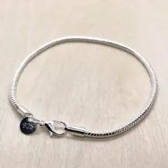 スネークチェーンブレスレット21cm 925 ユニセックス シンプル