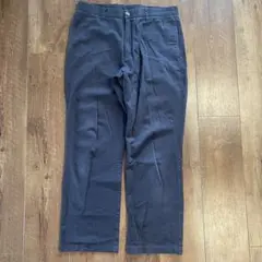 00s Eddie Bauer ブラックチノパンメンズカジュアルパンツ　Lサイズ