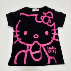 Hello Kitty Tシャツ サイズ90 黒/ピンク