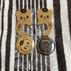 ジャイアンツ エニマイくじ D賞アクリルカラビナ E賞缶バッジ オカモン
