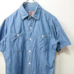 KOJIMA 児島ジーンズ シャンブレーシャツ 半袖 日本製 sizeM 美品