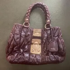 miumiuミュウミュウ★茶色★マトラッセ★バッグ美品