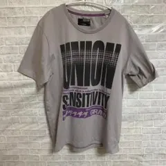 【美品】GRIND グラインド　クルーネック半袖プリントTシャツ　L グレー
