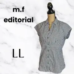 美品✨【m.f.editorial】ギンガムチェックスキッパーブラウス　形状安定