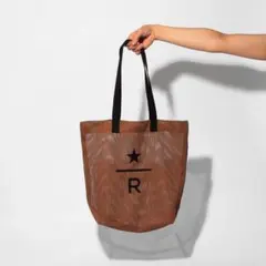 スターバックスリザーブ　メッシュトートバッグ　ブラウン