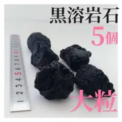 【希少】黒溶岩石 5個 【大粒】