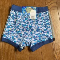 ボクサーパンツ　ボクサーブリーフ　迷彩　アメリカン　グレー　ブルー　130