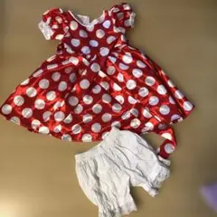 正規ストア⭐︎美品 東京ディズニーリゾート ミニーちゃん水玉ワンピース 110