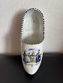 デルフトブルー　陶器　木靴型　壁掛け　花瓶　小物入れ　オランダ製