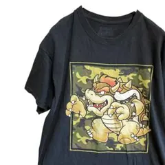 BFYF キャラ Tシャツ 古着 黒 クッパ スーパー マリオ レトロ ゲーム