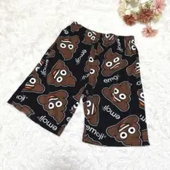 s.492【emoJi】メンズ ルームウェア 部屋着 個性的 総柄 ハーフパンツ