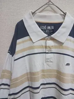 【ECKO UNLTD.】b系 オーバーサイズ ボーダーポロシャツ
