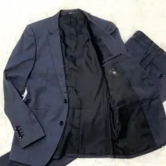 SUIT SELECT スーツ セットアップ ストライプ ネイビー A5